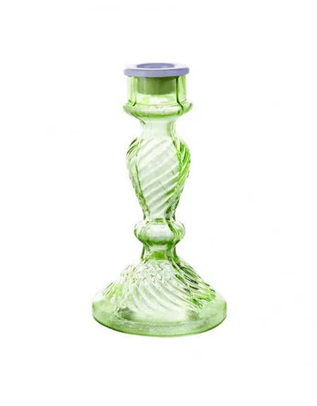 حامل شموع 8x8x15 سم أخضر