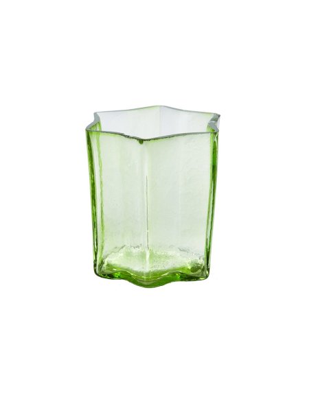 حامل شموع 7.5x7.5x8 سم أخضر