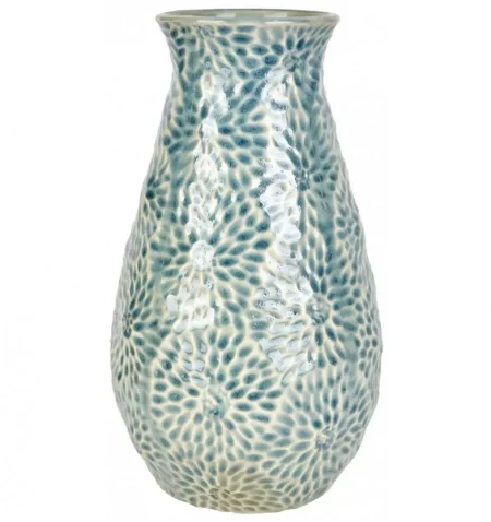 مزهرية فرشاة 16.5 × 16.5 × 28.8 سم أزرق