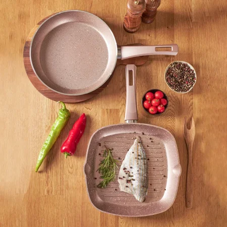 KARACA BOGRANIT ROSELD PAN + مجموعة الشواية